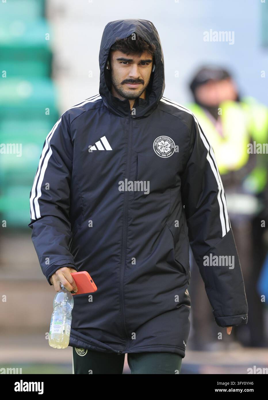 Celtic's Jota arriving before the William Hill Premiership match at ...