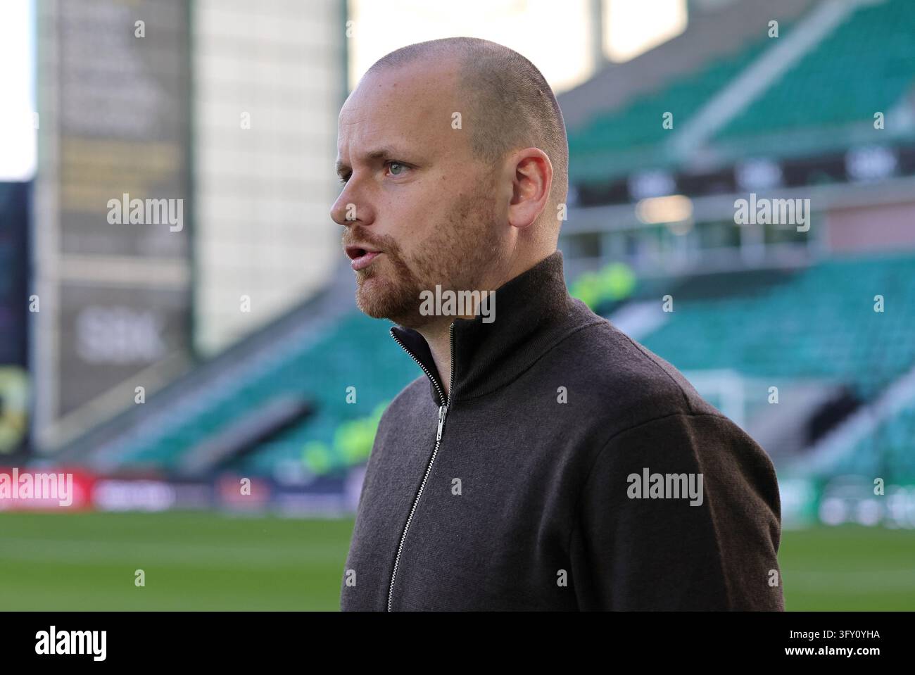 Hibernian manager Marink Reedijk arriving before the William Hill ...