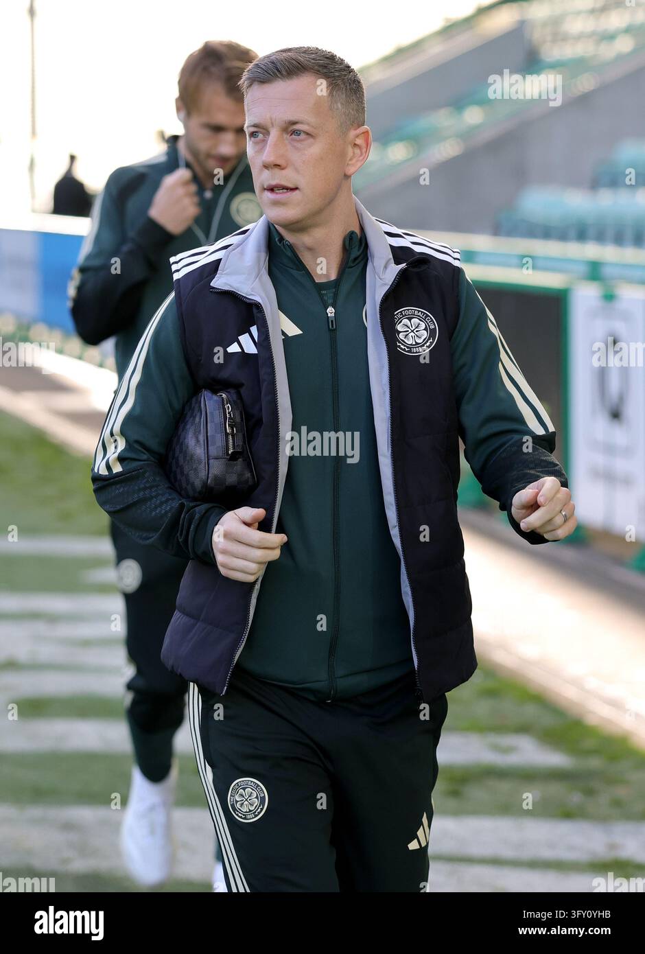 Celtic's Callum McGregor arriving before the William Hill Premiership ...