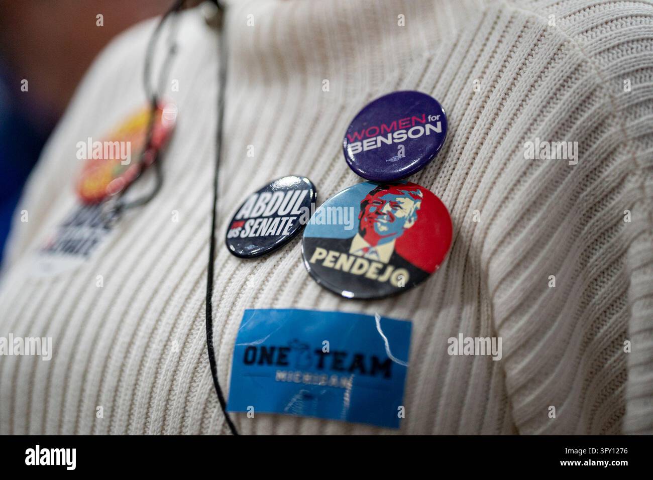 Get Out Stock People attend a Michigan Democrats Get Out the Vote Rally at Cass ...