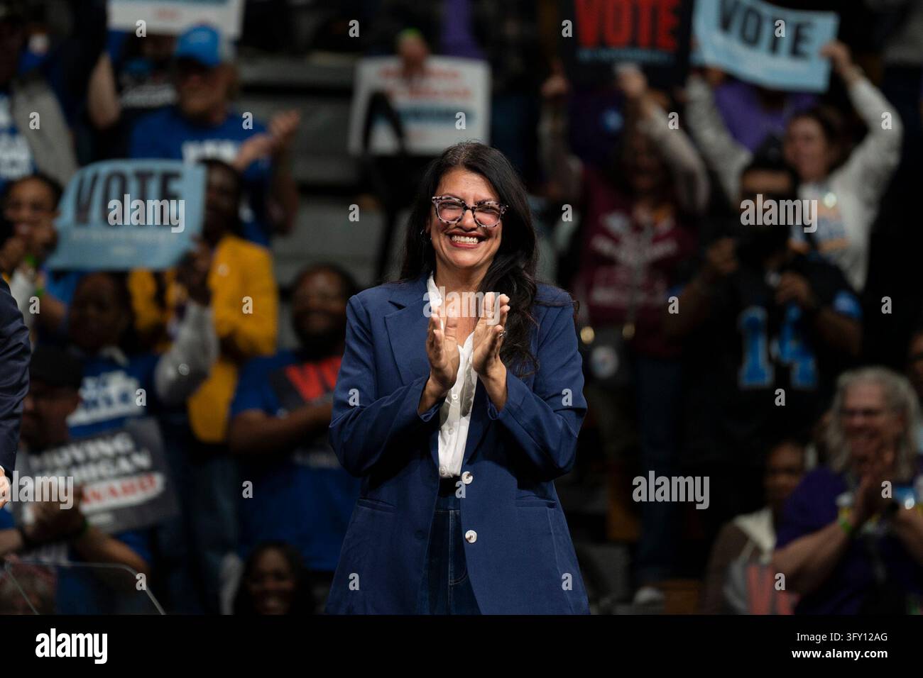 Get Out Stock Rep. Rashida Tlaib attends a Michigan Democrats Get Out the Vote Rally ...