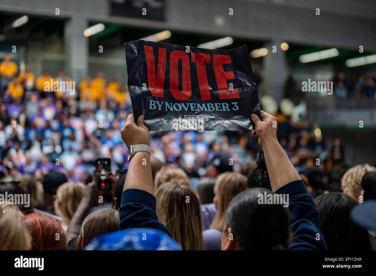 Get Out Stock People attend a Michigan Democrats Get Out the Vote Rally at Cass ...