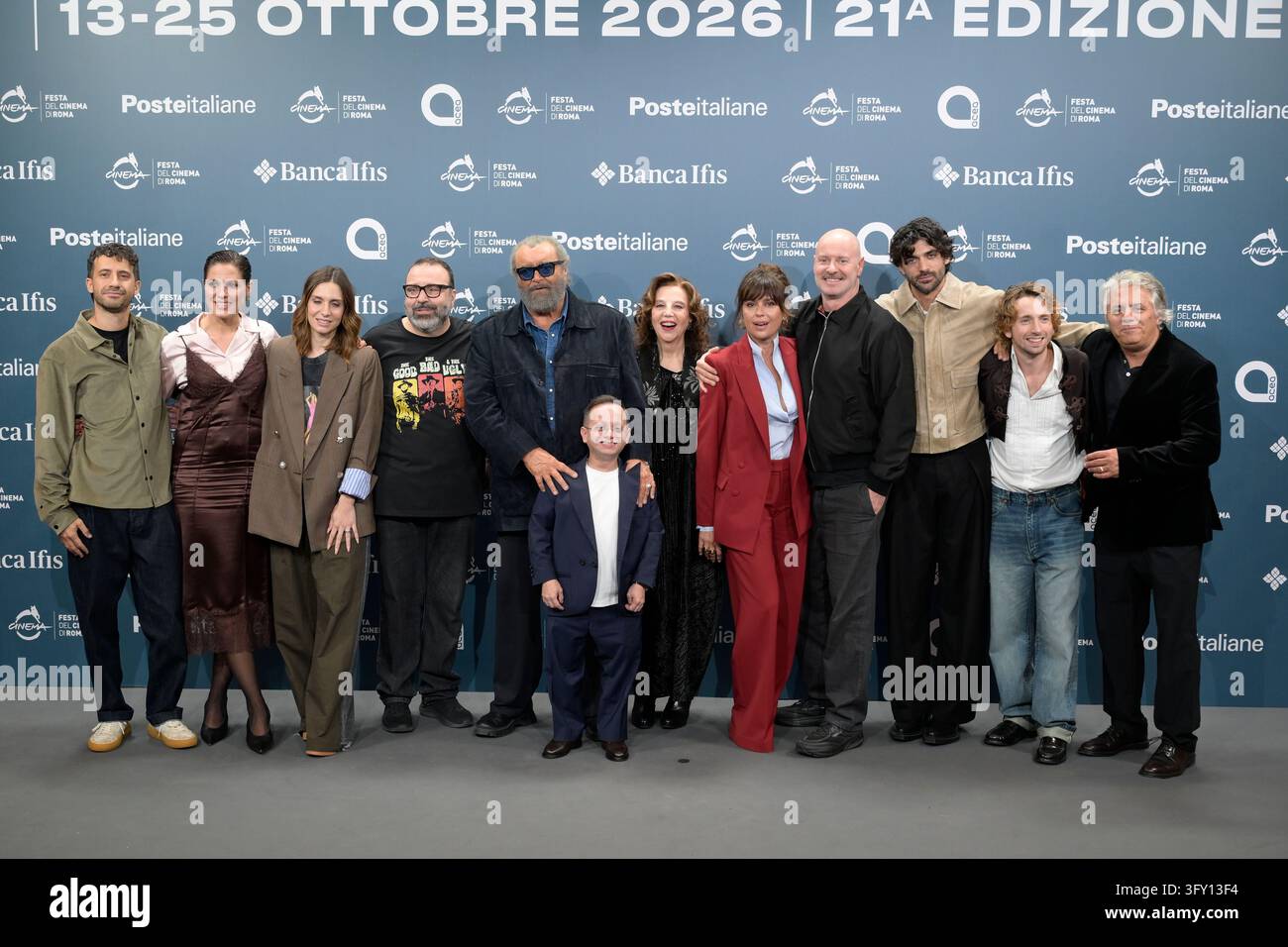 Ferrario Model (L-R) Edoardo Ferrario, Giulia Vecchio, Beatrice Arnera, Massimiliano ...