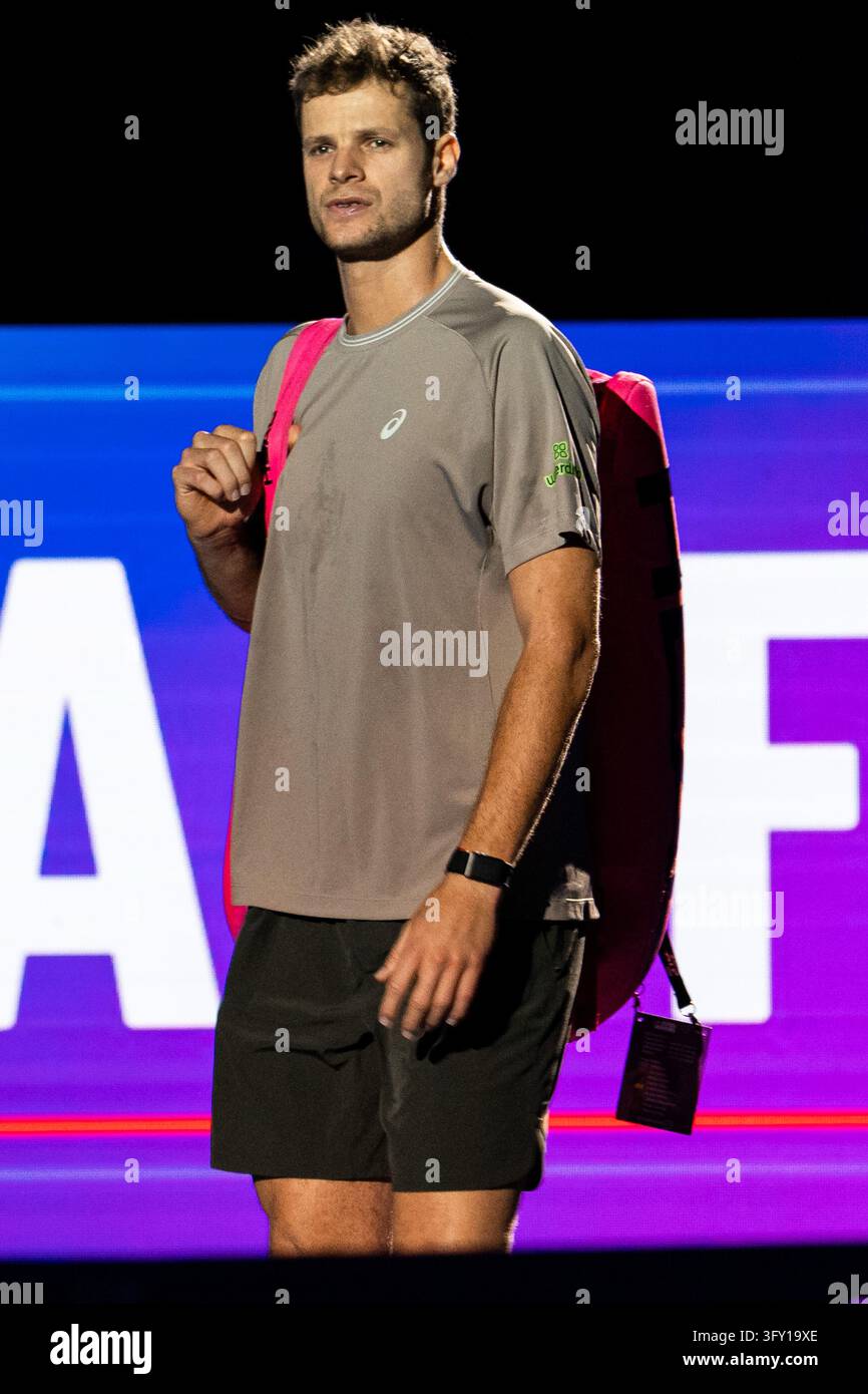Basel Report BASEL, SWITZERLAND - OCTOBER 25: Yannick Hanfmann of Germany before the ...