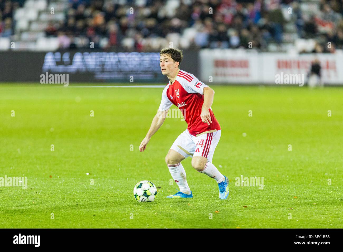Vejle, Denmark. 24th, October 2026. Lundrim Hetemi (34) of Vejle BK ...