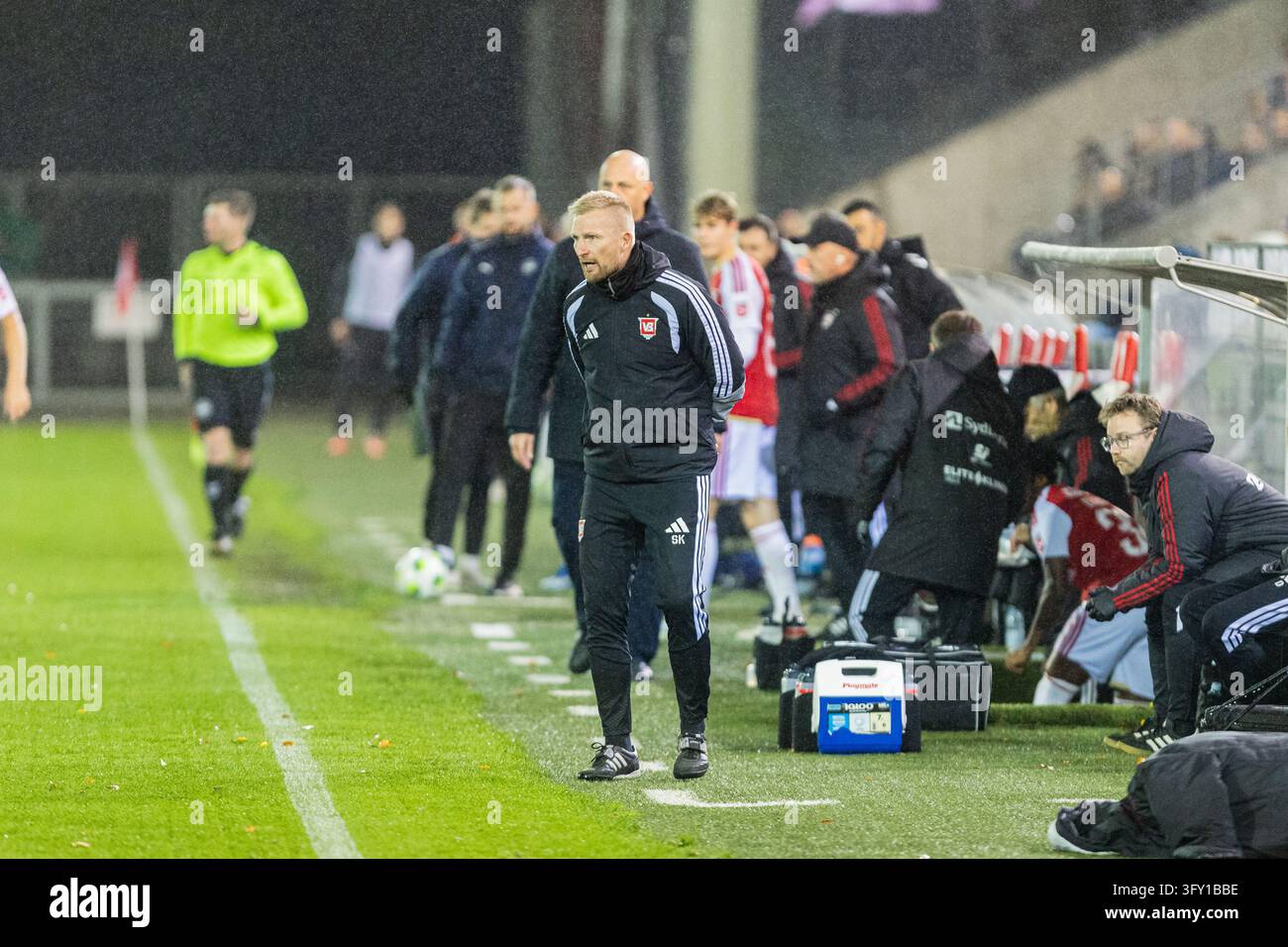Vejle, Denmark. 24th, October 2026. Assistant coach Steffen Kielstrup ...