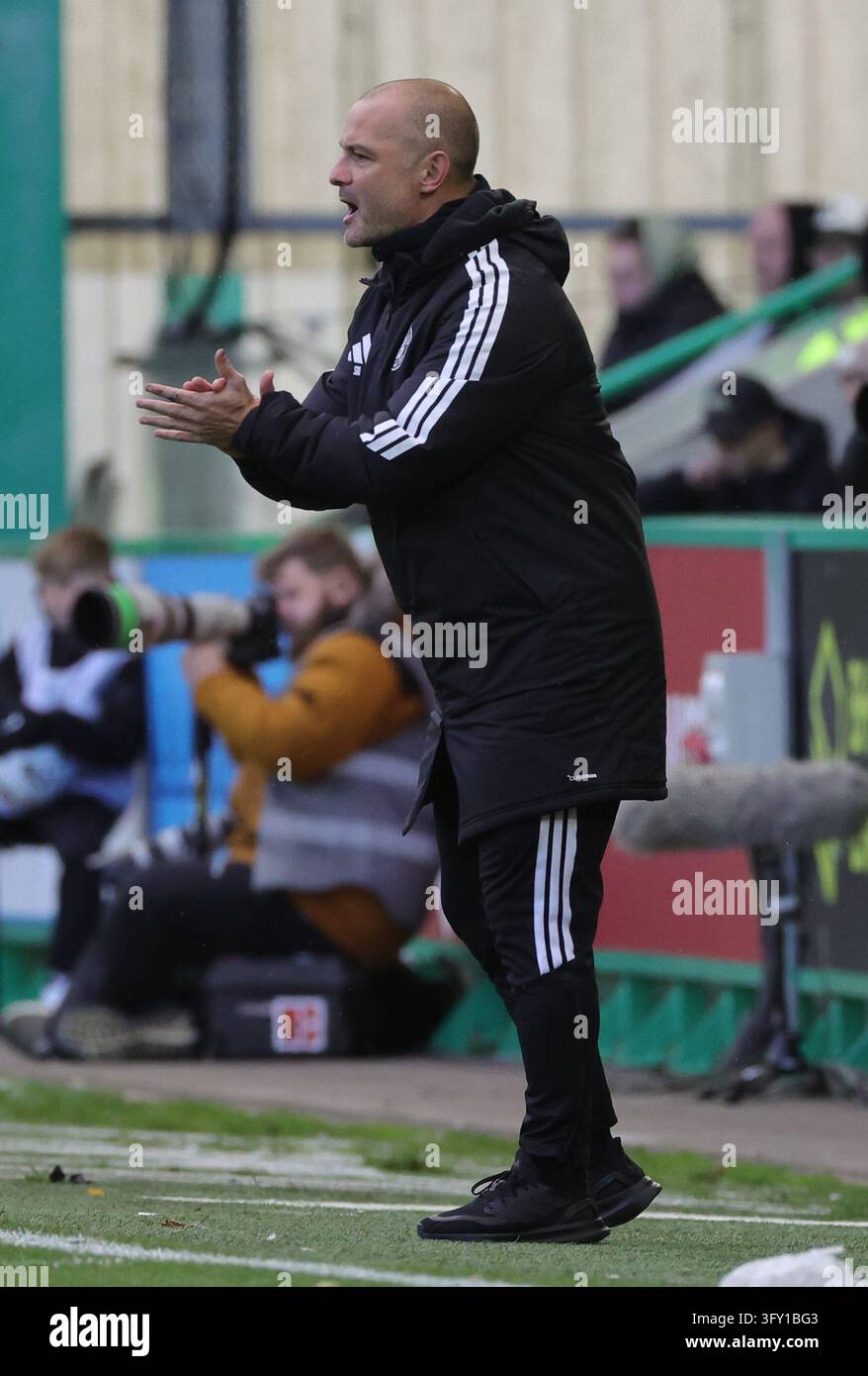 Celtic assistant manager Shaun Maloney on the touchline during the ...