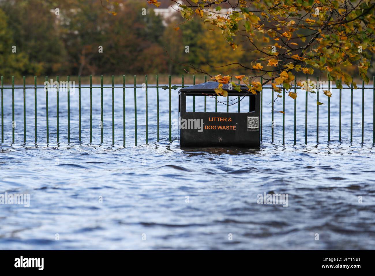 Jacobs Vector Severe flooding in King George V park after Storm Boelo hit Glasgow ...