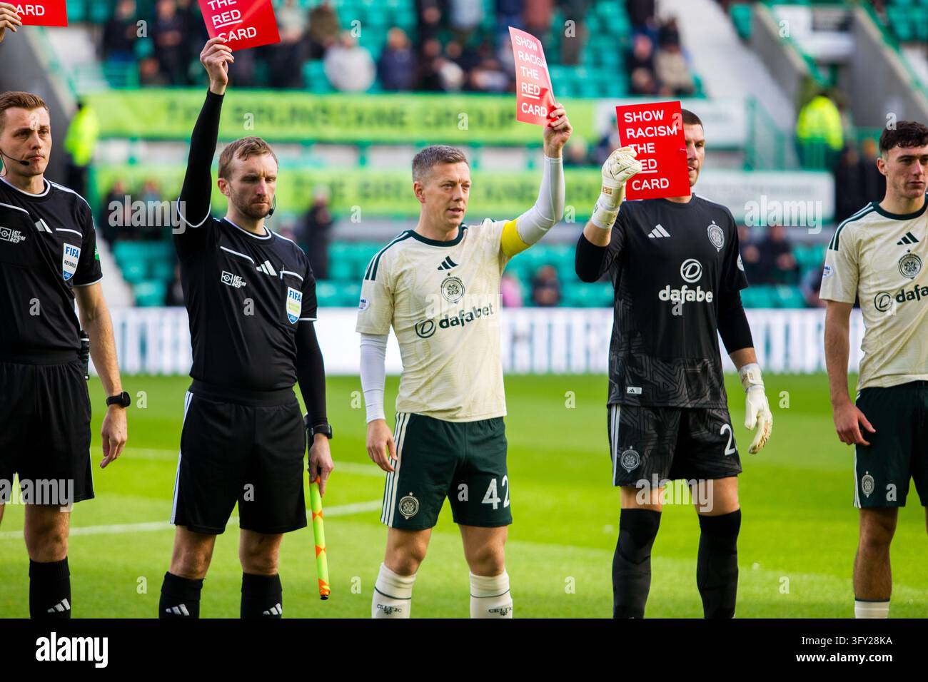 Red Before Vector Show Racism The Red Card campaign before aScottish Premiership match ...