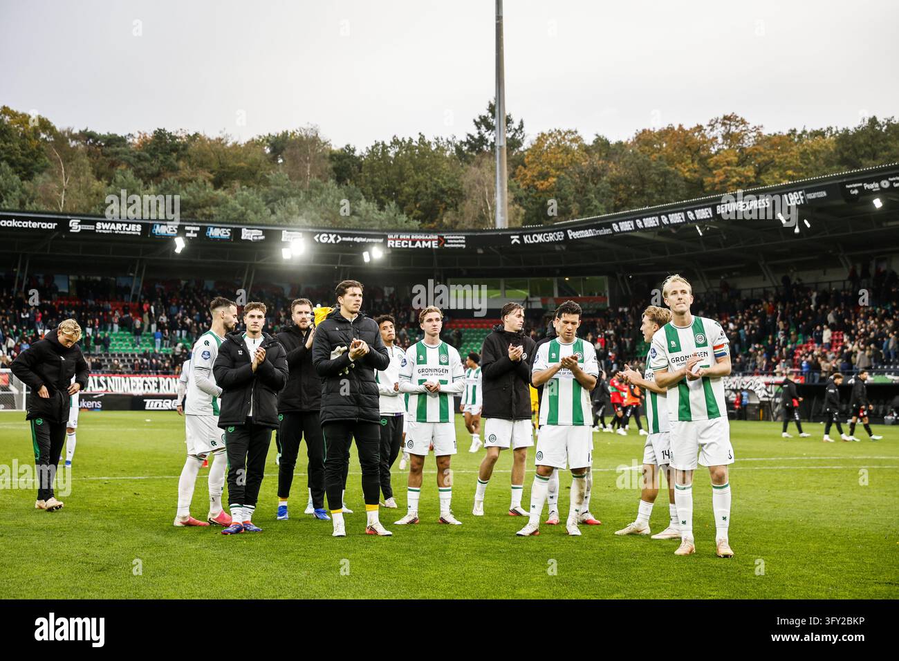 NIJMEGEN - FC Groningen players after the Dutch Eredivisie match ...