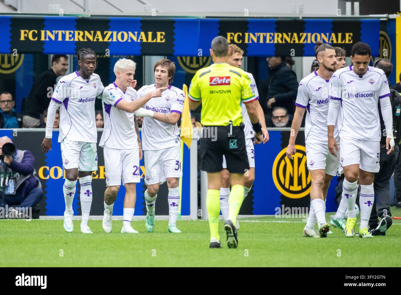jimenez alex fiorentina celebrates after goal 0-1 during serie A match ...
