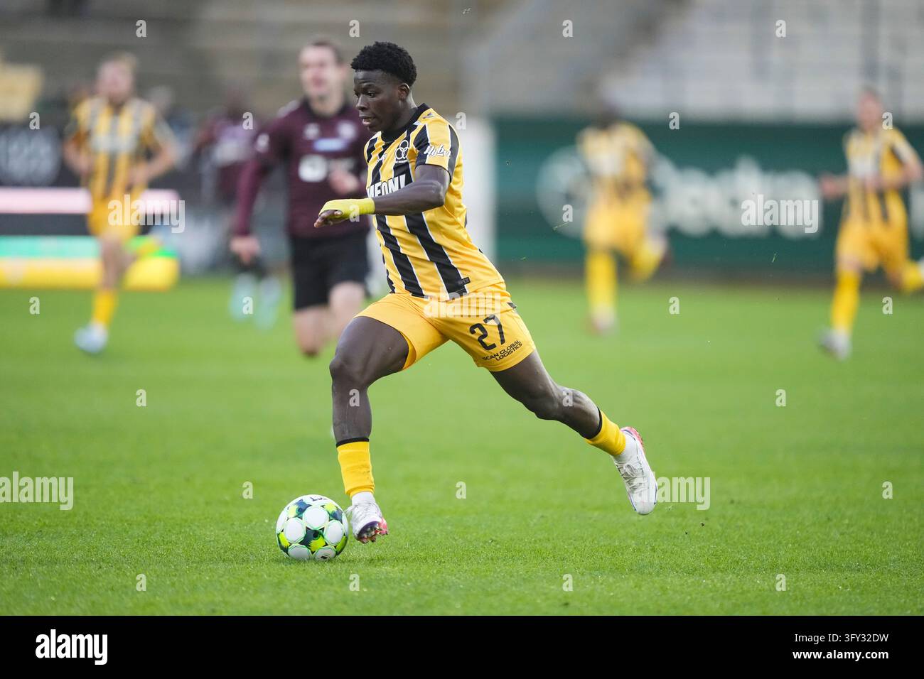 Fisker Sign Yamirou Ouorou from AC Horsens during the Superliga match between AC ...