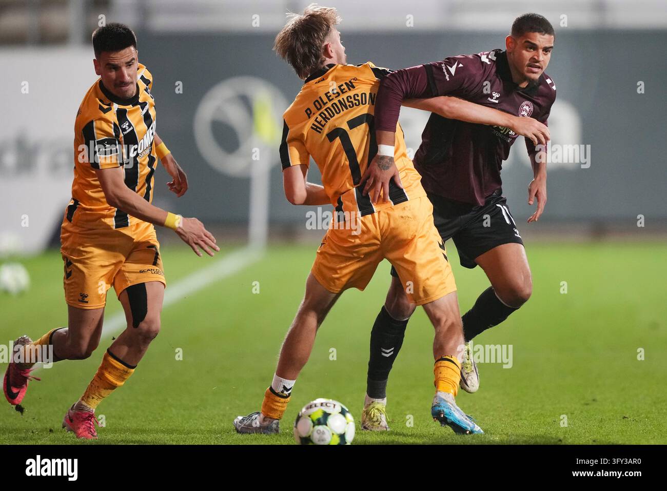 Fisker Sign Osaze De Rosario for Soenderjyske with Adam Herdonsson from AC Horsens ...