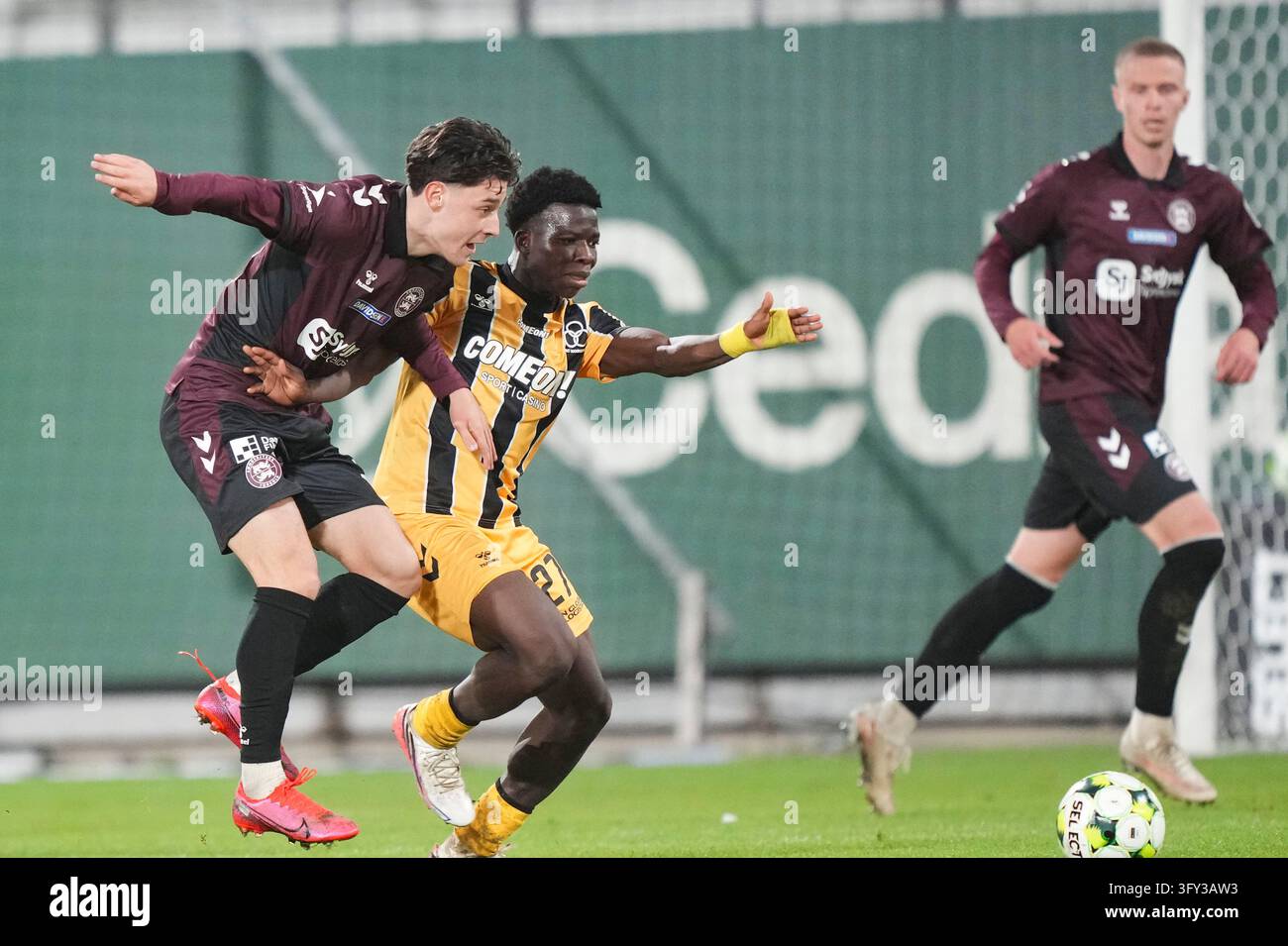 Fisker Sign Yamirou Ouorou from AC Horsens during the Superliga match between AC ...