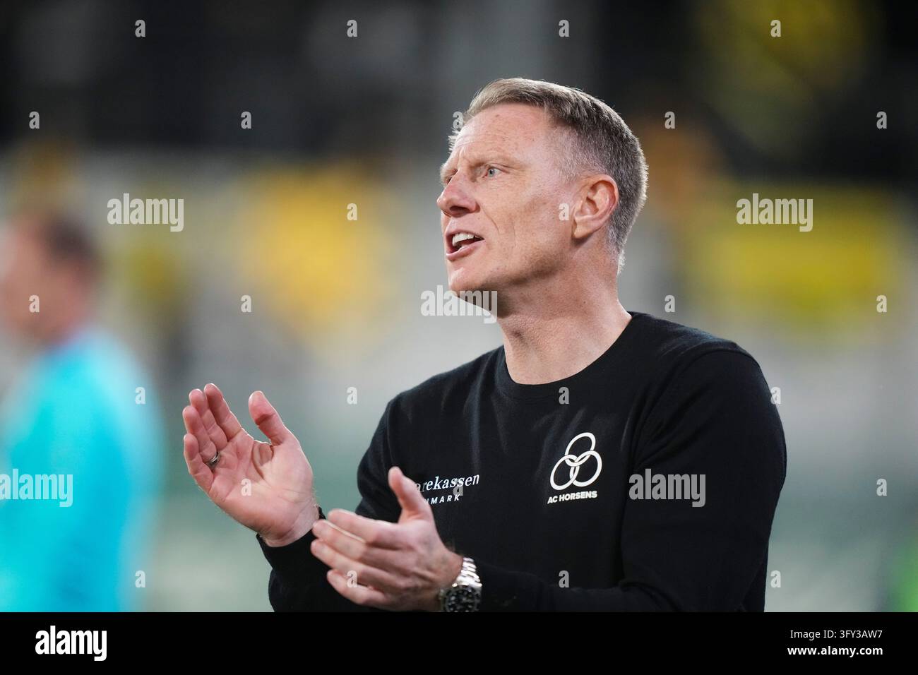 Fisker Sign Niki Zimling coaches AC Horsens during the Superliga match between AC ...