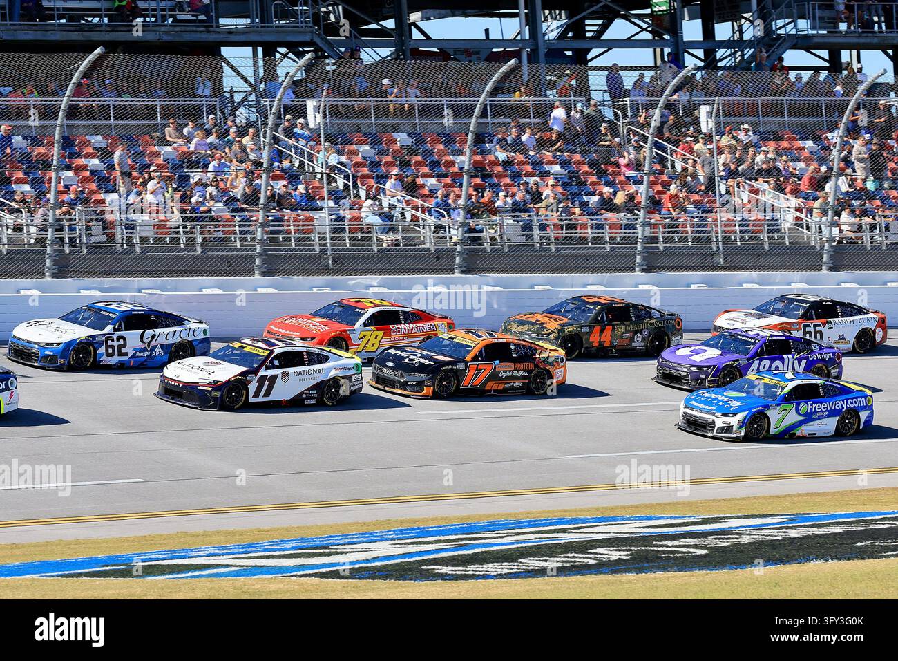 LINCOLN, AL - OCTOBER 25: Daniel Suarez (#7 Spire Motorsports Freeway ...