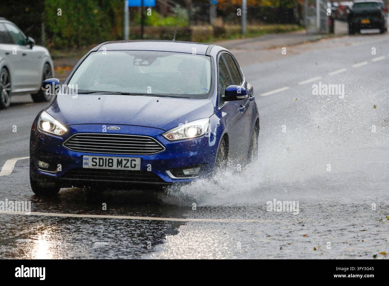 Jacobs Vector Flooding on roads after Storm Boelo hit Glasgow with reported over 80 ...