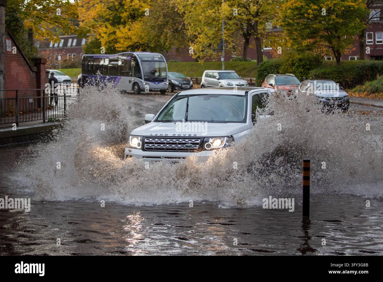 Jacobs Vector Flooding on roads after Storm Boelo hit Glasgow with reported over 80 ...