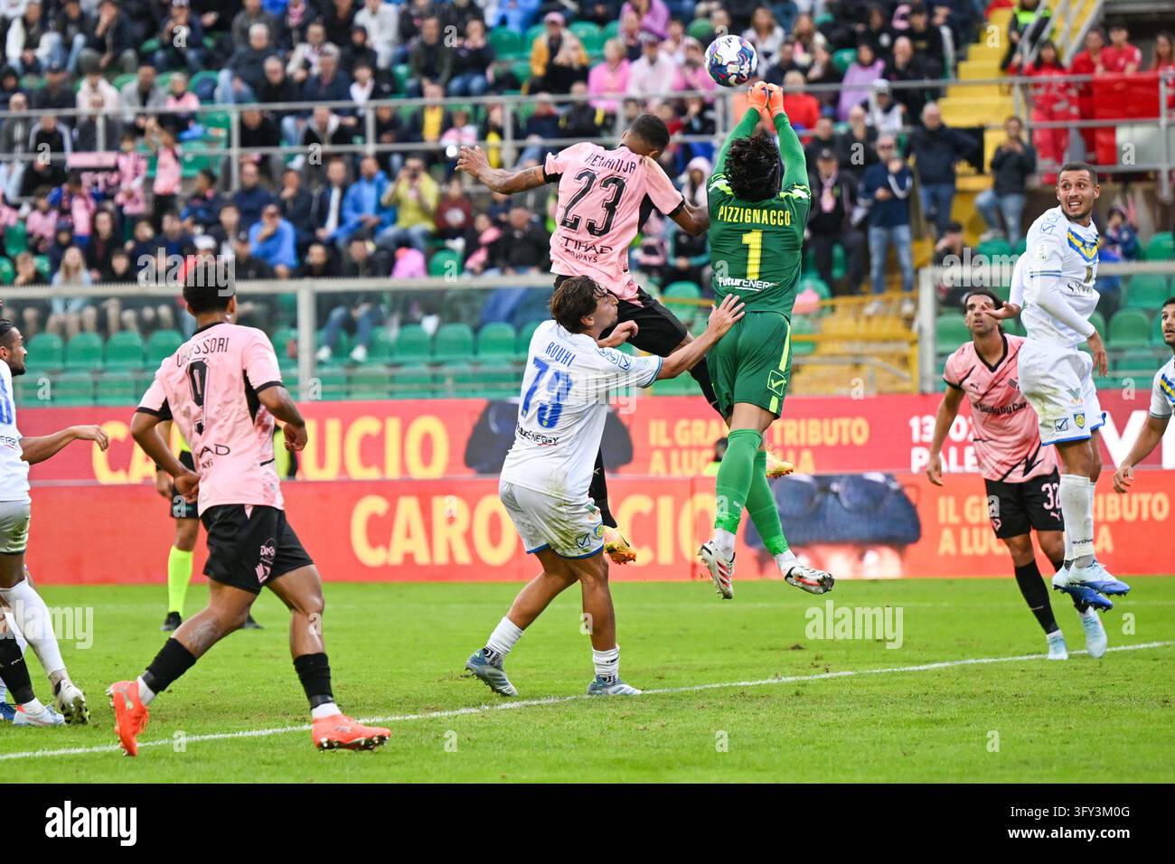 IPA90179257 - Semuel Pizzignacco (Carrarese Calcio 1908) makes a save ...