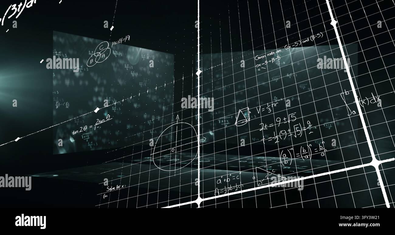 Flight 3d Vector Rendering central 3D grid plane receding into virtual projection ...