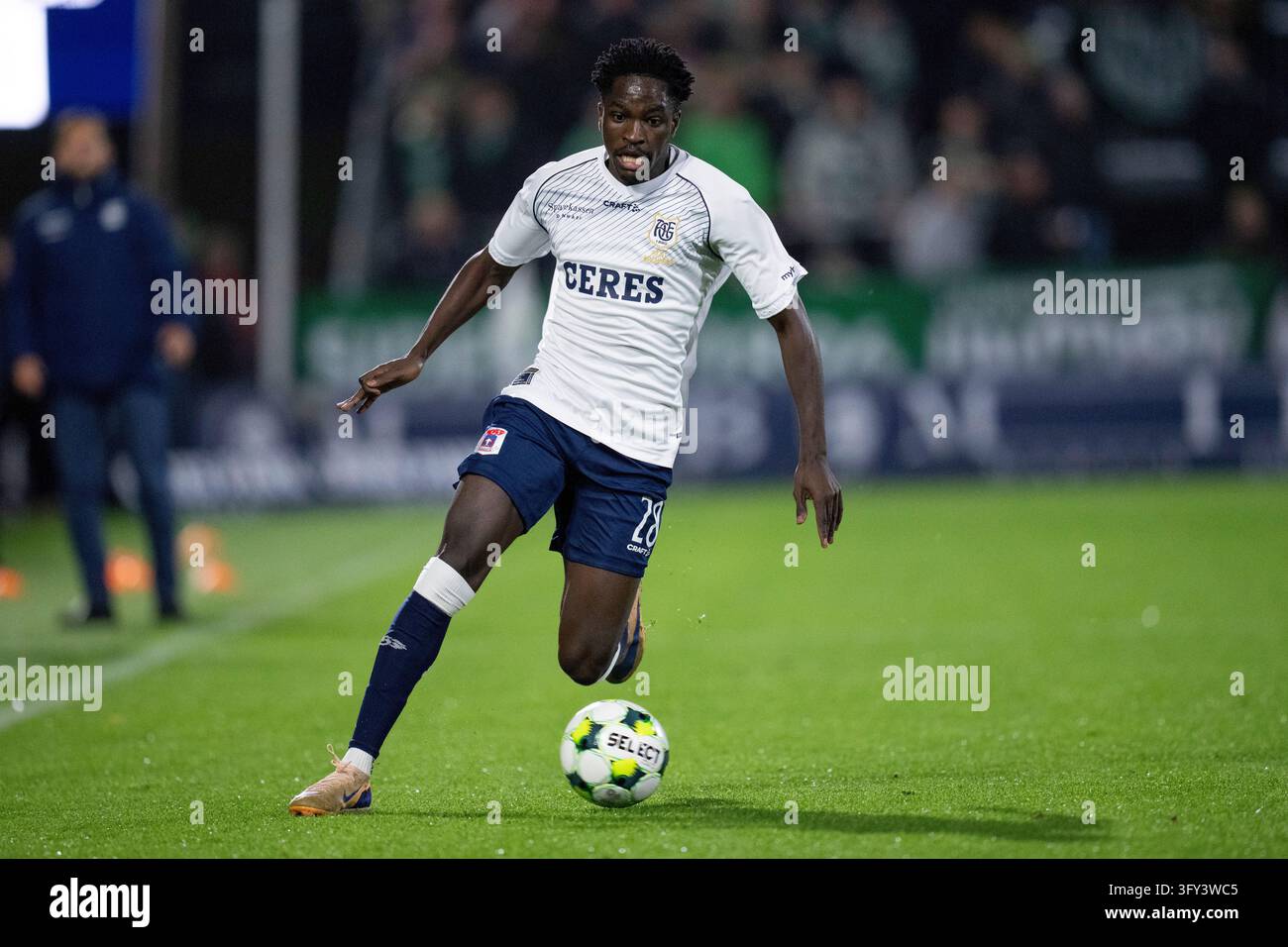 AGF's James Bogere during the Super League match between AGF and Viborg ...