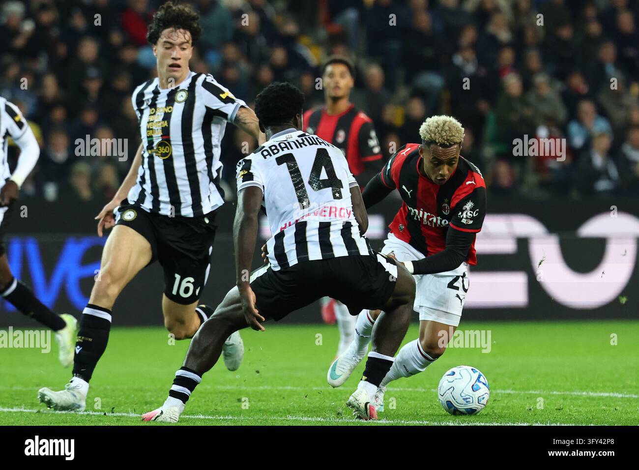 James Abankwah of Udinene Calcio and Omari Hutchinson of AC Milan ...