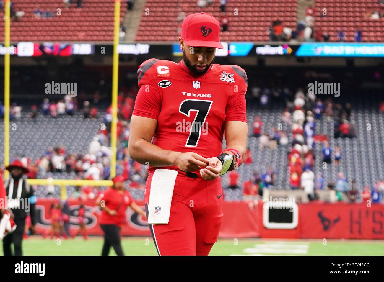 No Loss Vector Houston Texans quarterback C.J. Stroud walks off the field after an ...