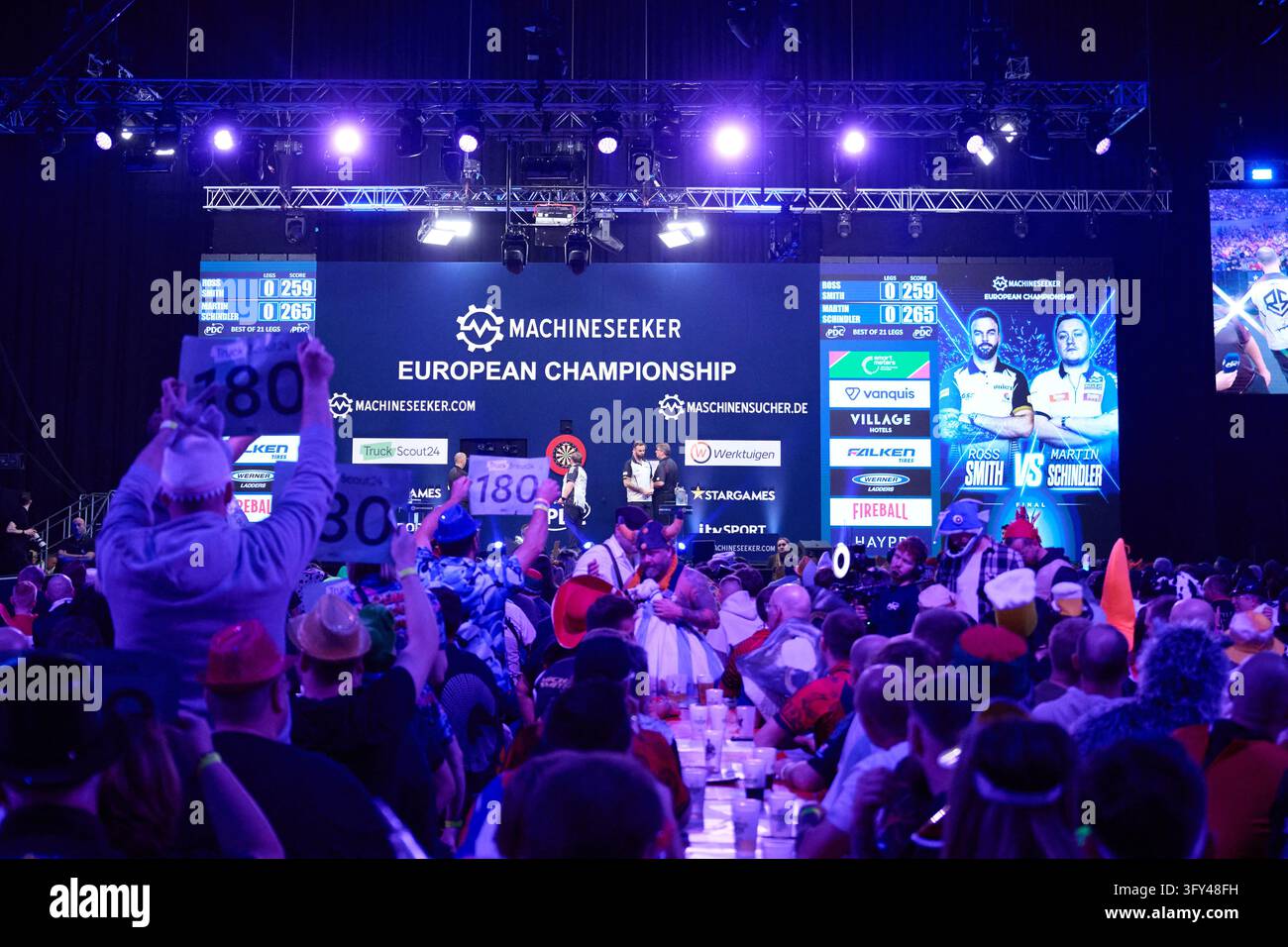 Darts Vector Graphics 25 October 2026, North Rhine-Westphalia, Dortmund: Darts, Men: European ...