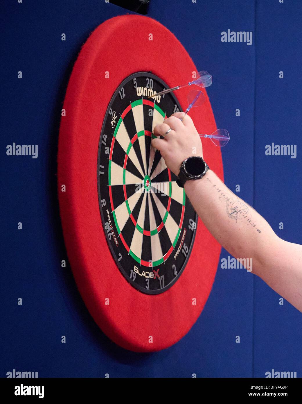 Darts Vector Graphics 25 October 2026, North Rhine-Westphalia, Dortmund: Darts, Men: European ...