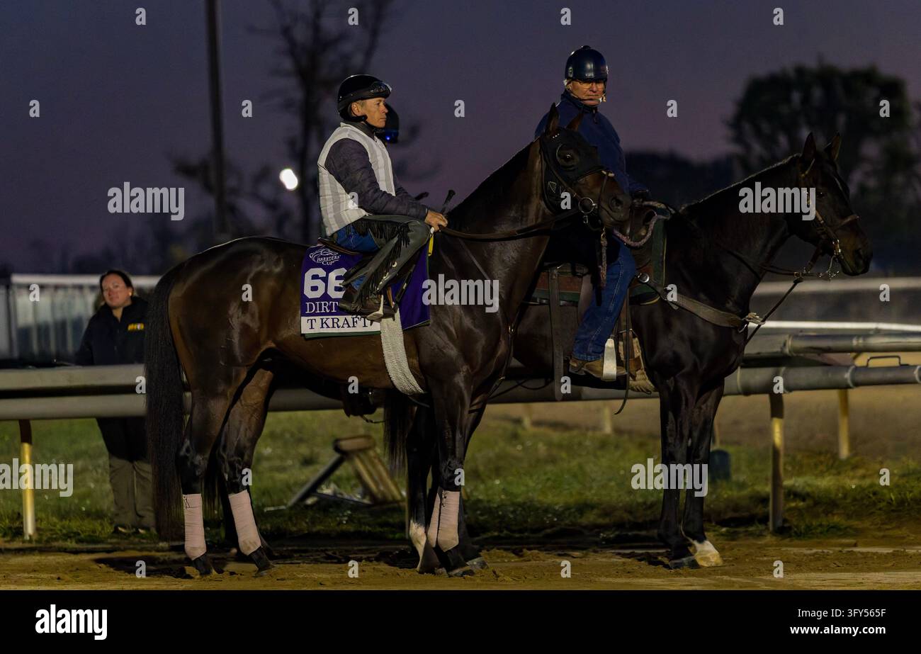 October 11, 2026, Lexington, Ky, USA: T Kraft works in preparation for ...