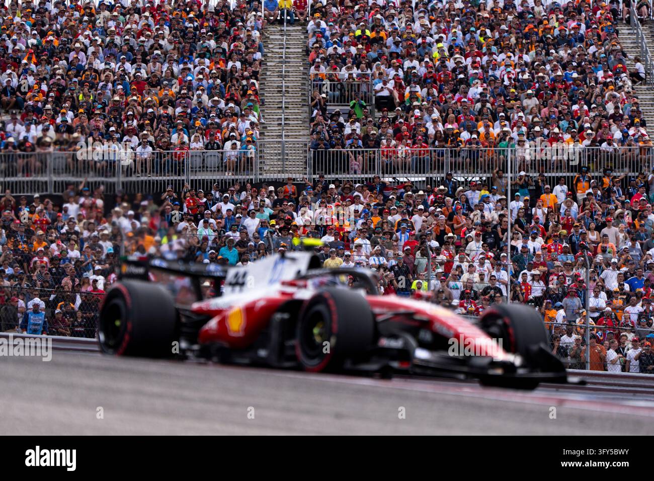 Fans are seen during the Formula One United States Grand Prix at the ...