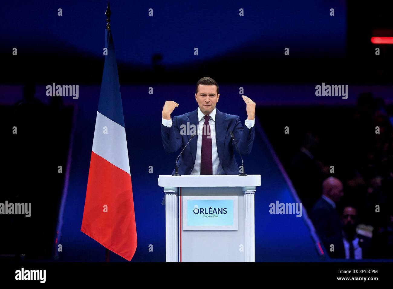 Slp Identification France, PARIS, October 25, 2026. National Rally RN congress in Orleans ...