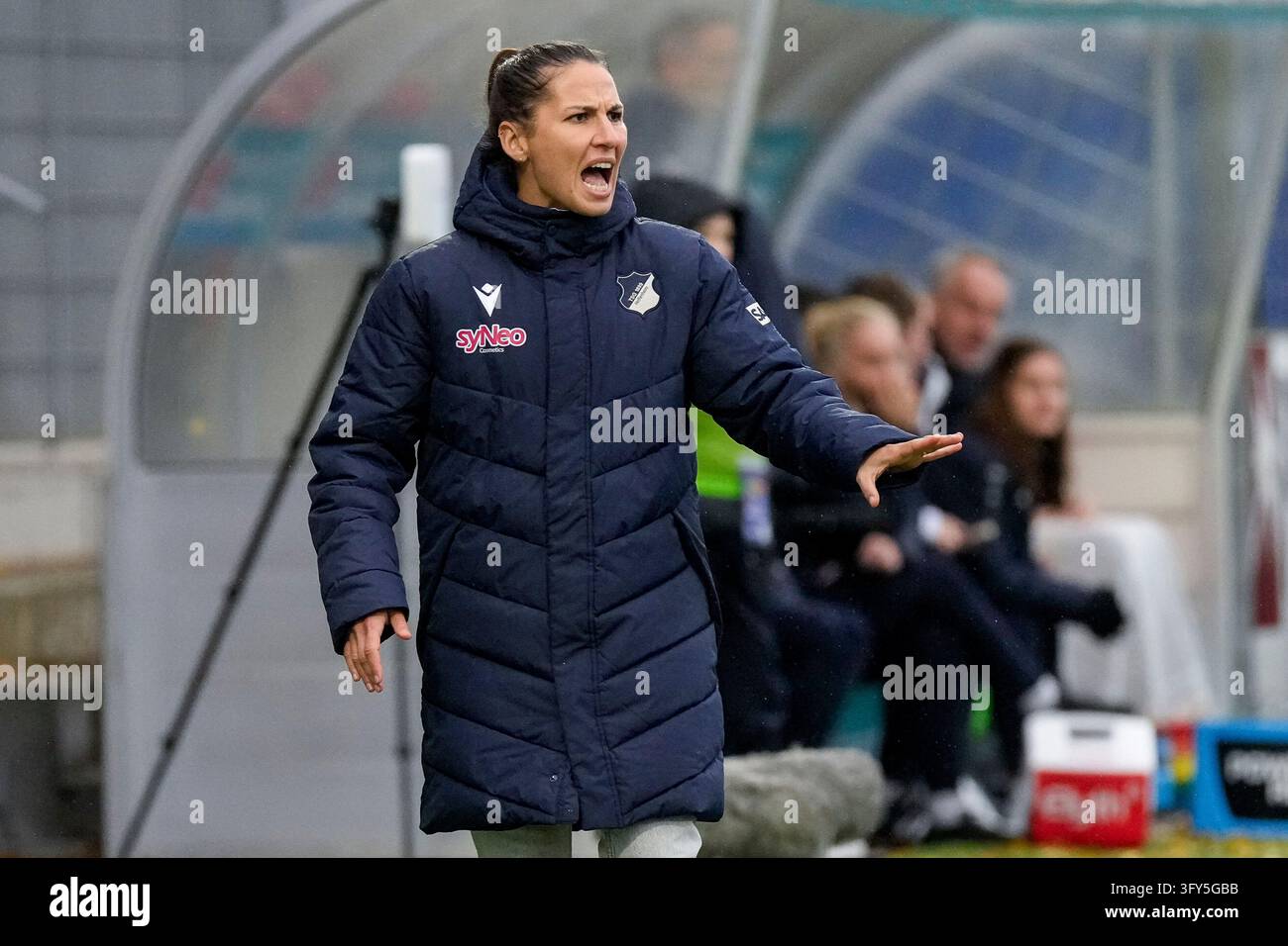 Eva-Maria Virsinger (Head Coach, TSG), gives instructions, gestures ...