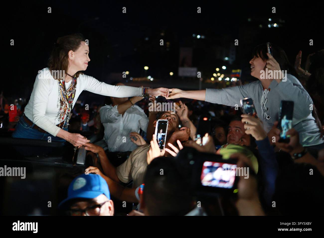 Venezuelan opposition leader and Nobel Peace Prize laureate Maria ...