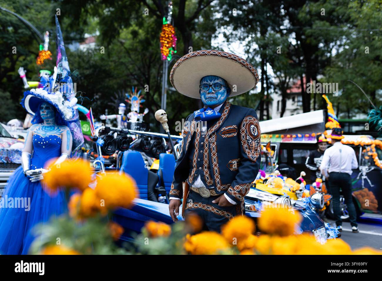 October 25, 2026, Mexico City, Mexico: People dressed as catrinas ...