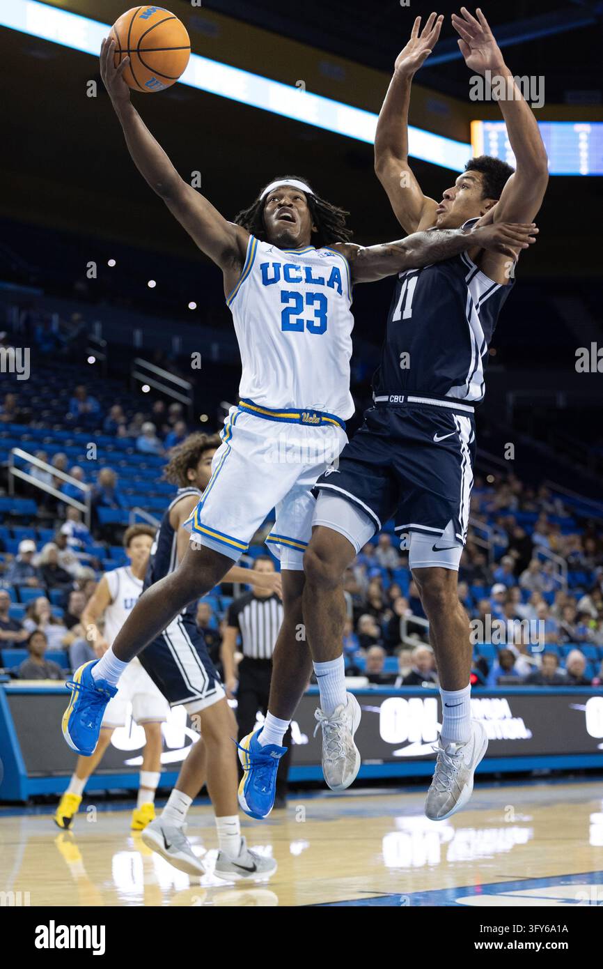 LOS ANGELES, CA - OCTOBER 21: Azavier Robinson #23 of the UCLA Bruins ...