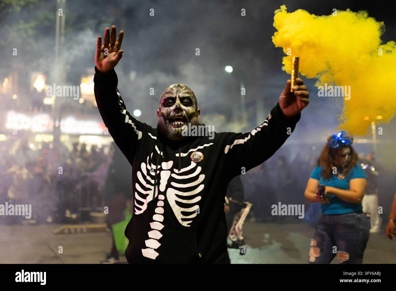 October 25, 2026, Mexico City, Mexico: People dressed as catrinas ...