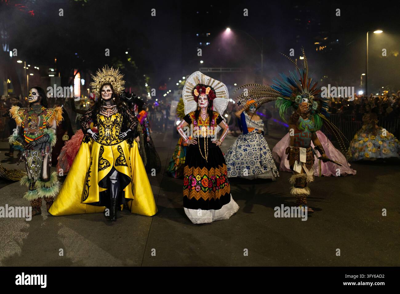 October 25, 2026, Mexico City, Mexico: People dressed as catrinas ...