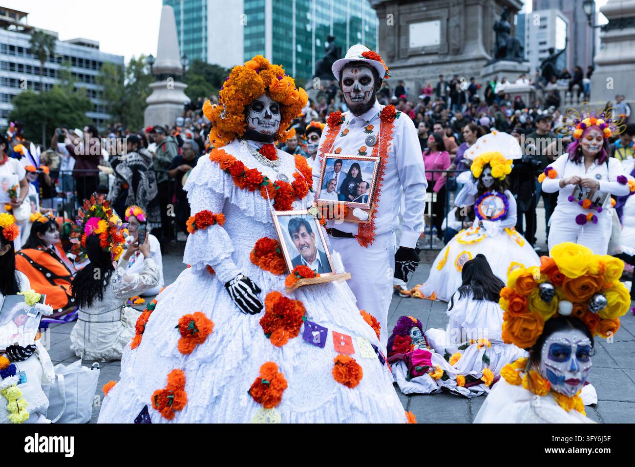 Mexico City, Mexico. October 25, 2026. Participants dressed as catrinas ...