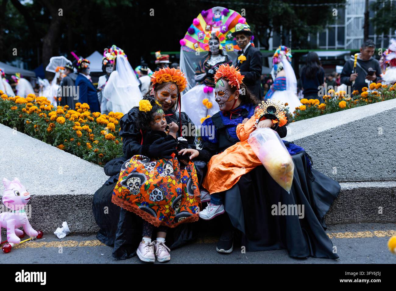 Mexico City, Mexico. October 25, 2026. Participants dressed as catrinas ...