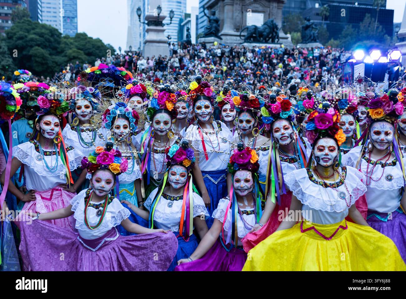 Mexico City, Mexico. October 25, 2026. Participants dressed as catrinas ...