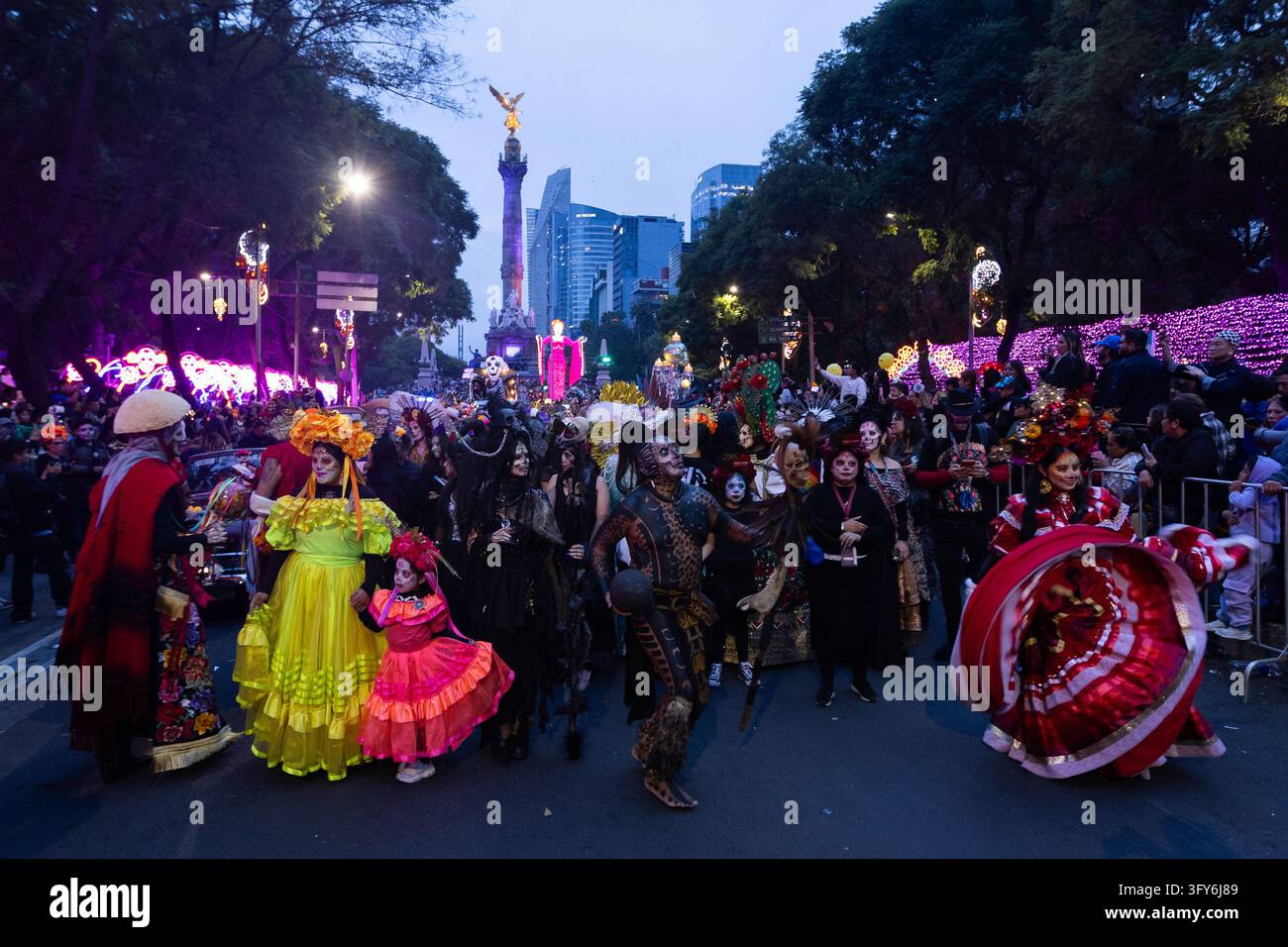 Mexico City, Mexico. October 25, 2026. Participants dressed as catrinas ...