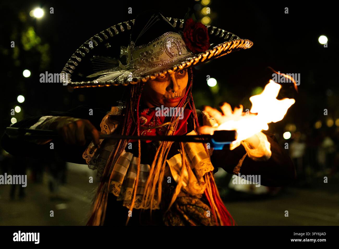 Mexico City, Mexico. October 25, 2026. Participants dressed as catrinas ...