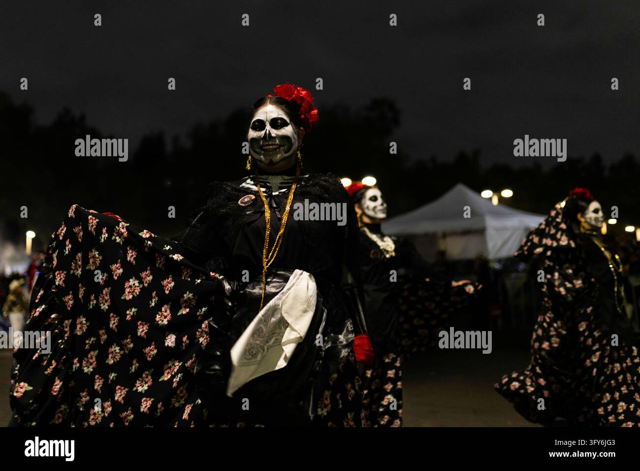Mexico City, Mexico. October 25, 2026. Participants dressed as catrinas ...