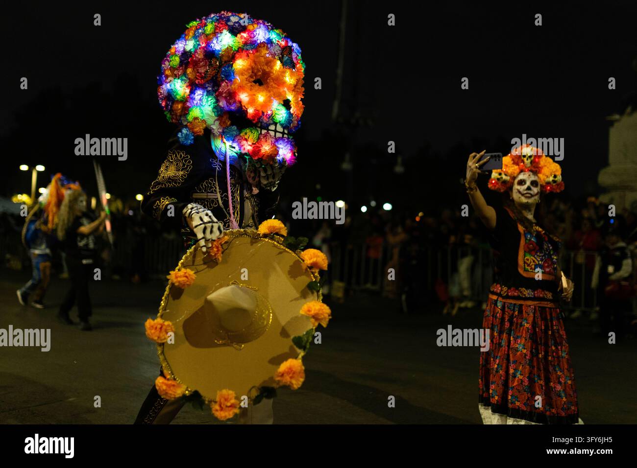 Mexico City, Mexico. October 25, 2026. Participants dressed as catrinas ...