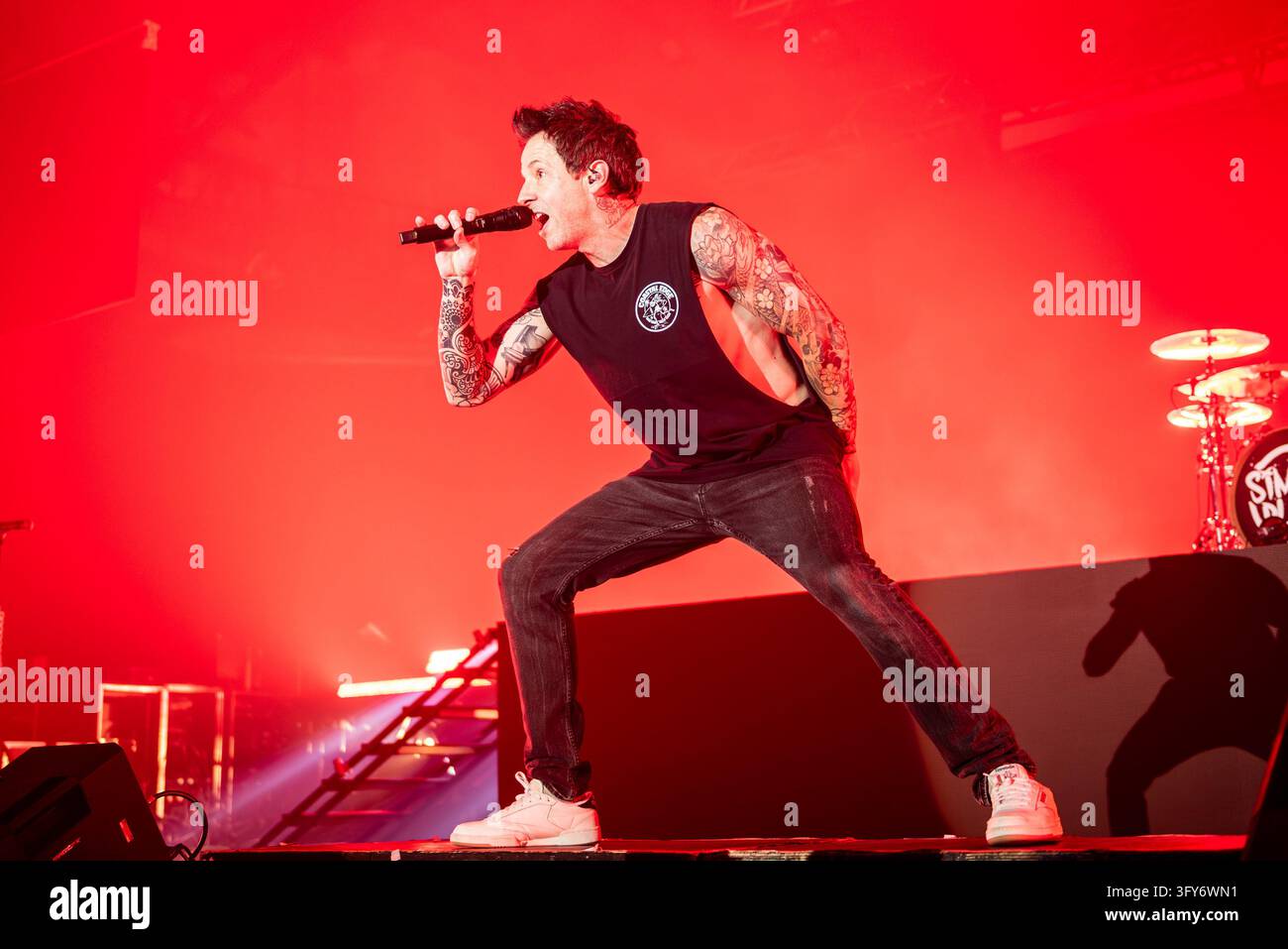 Simple Communiations Plan Image IPA90203920 - Pierre Bouvier of Simple Plan during the Simple Plan ...