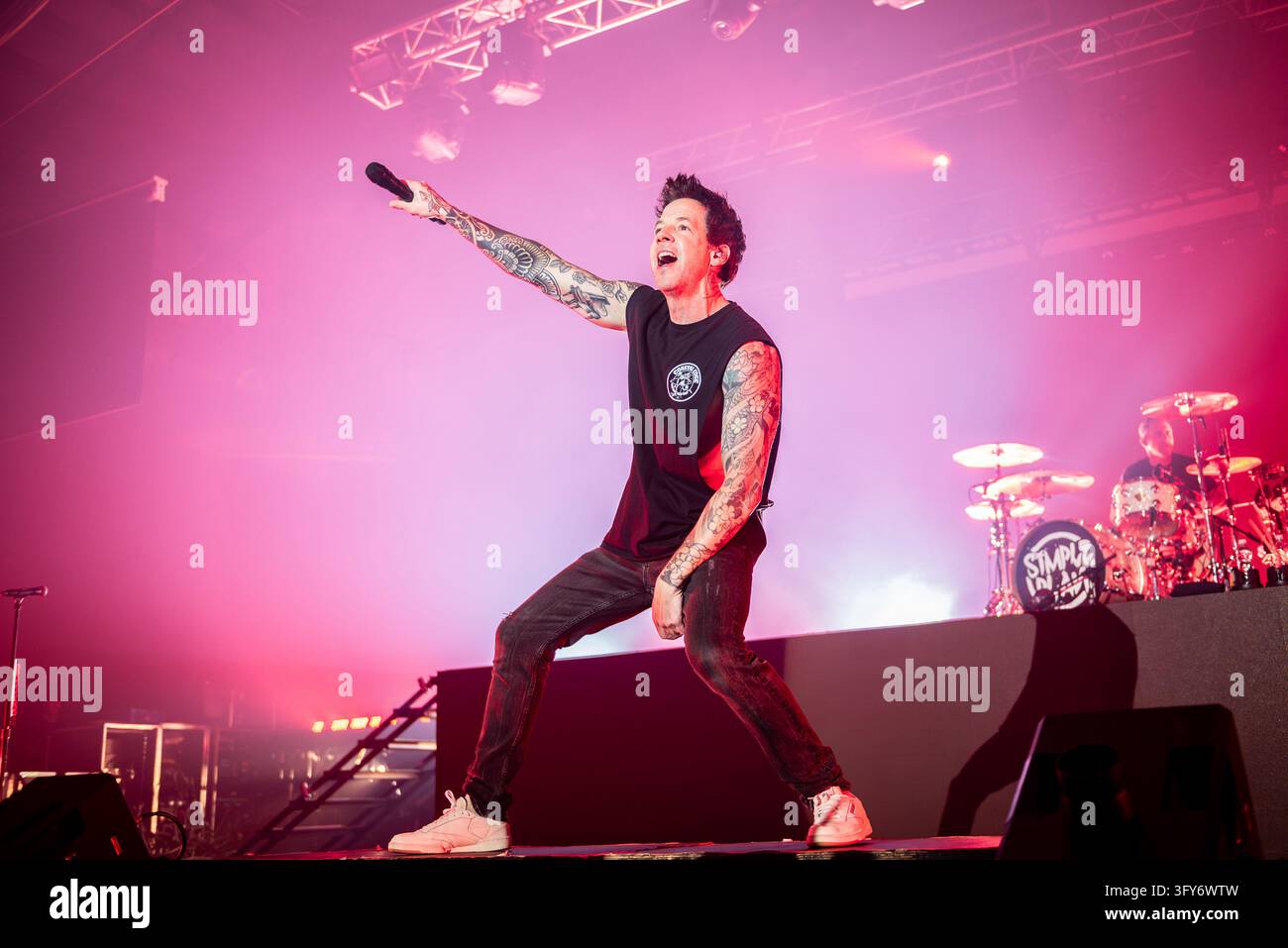 Simple Communiations Plan Image IPA90203910 - Pierre Bouvier of Simple Plan during the Simple Plan ...