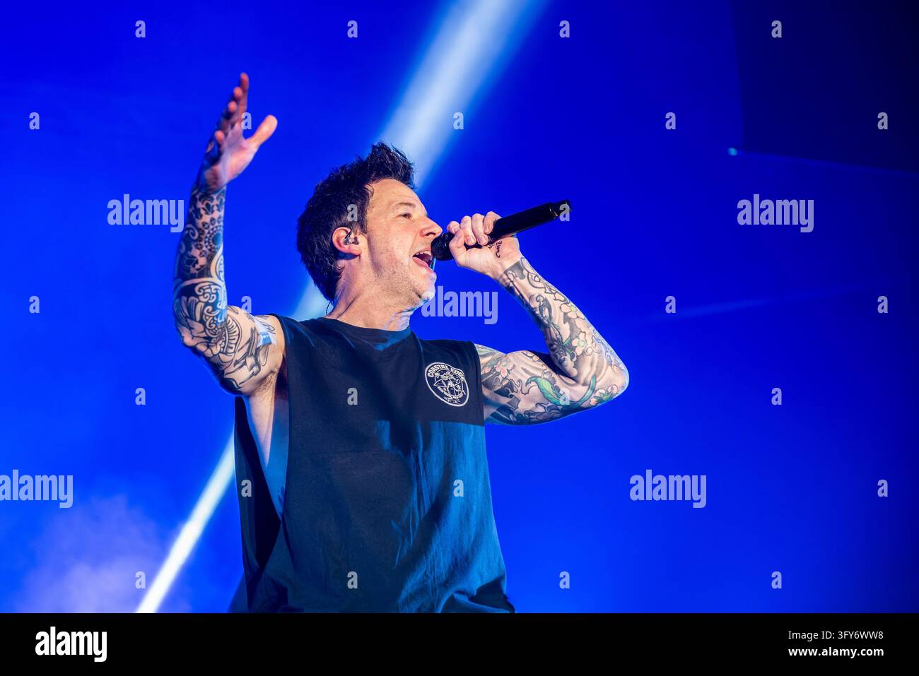 Simple Communiations Plan Image IPA90203913 - Pierre Bouvier of Simple Plan during the Simple Plan ...