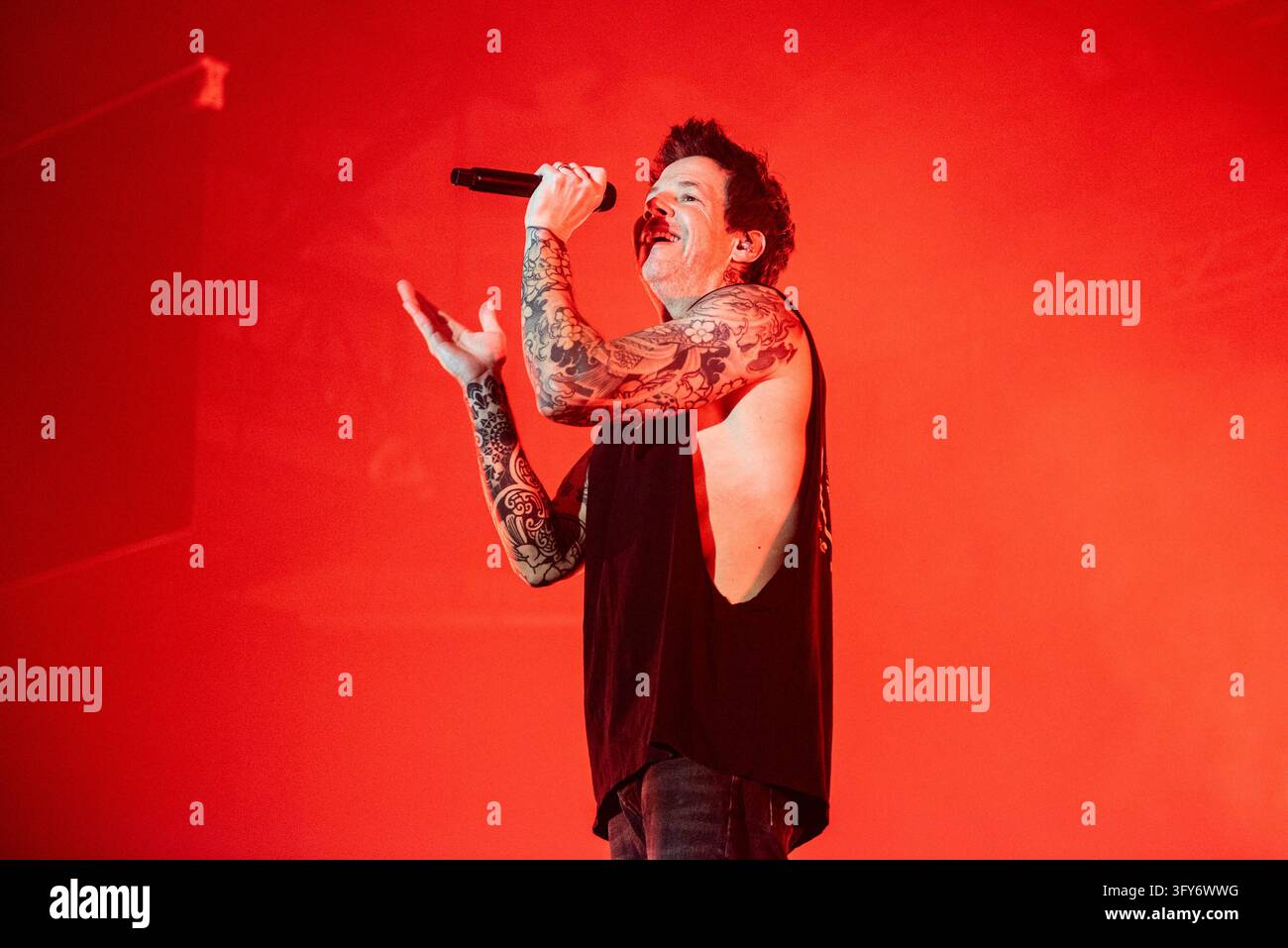 Simple Communiations Plan Image IPA90203915 - Pierre Bouvier of Simple Plan during the Simple Plan ...