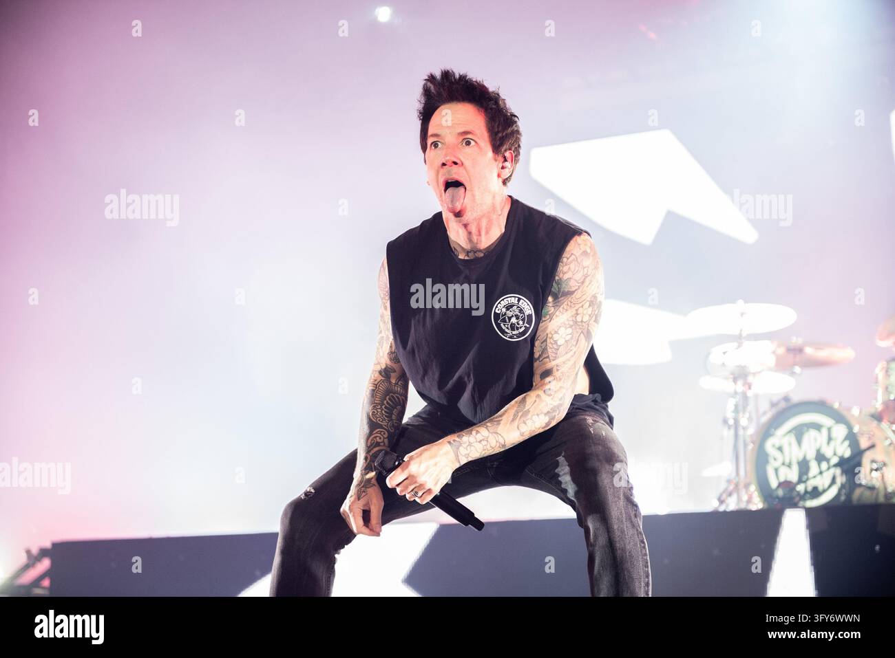 Simple Communiations Plan Image IPA90203930 - Pierre Bouvier of Simple Plan during the Simple Plan ...